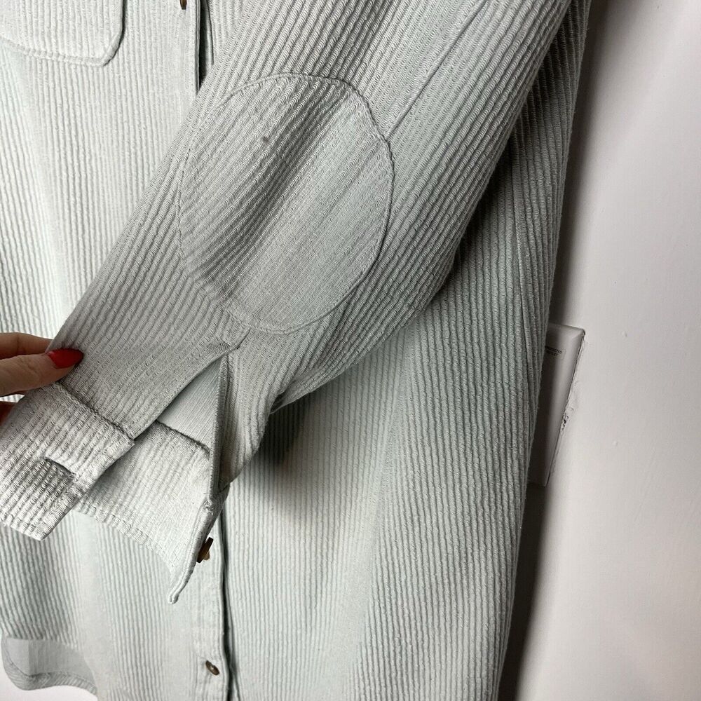 Anthropologie Pilcro shirt dress corduroy blue XS Oversized - Picture 5 of 9